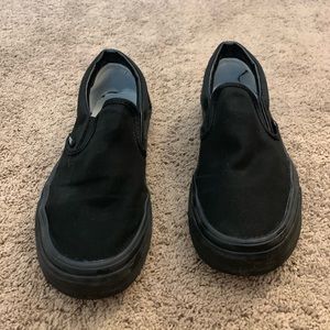 All black non-slip vans